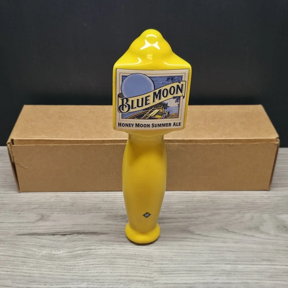 Ceramic Blue Moon Honey Moon Summer Ale Beer Tap Handle - 10